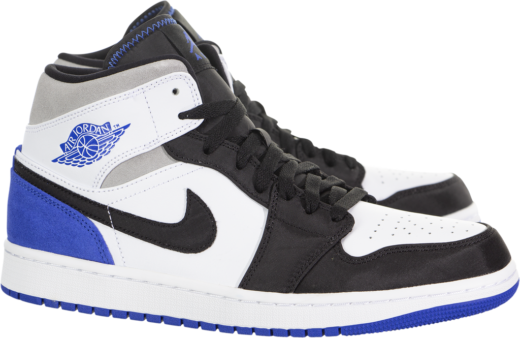 air jordan 1 mid se royal black toe