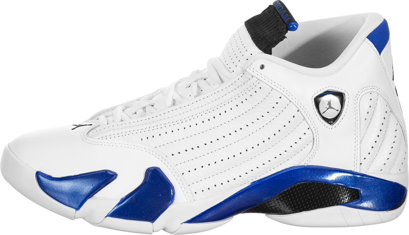 blue and white jordan 14