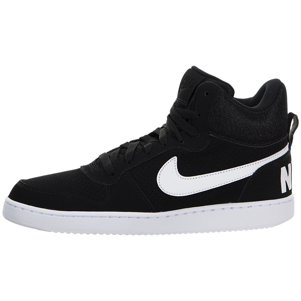 nike court borough mid black white