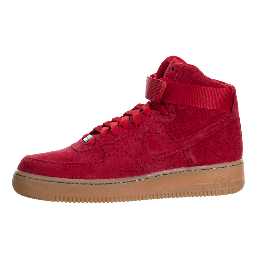 nike air force 1 high red suede