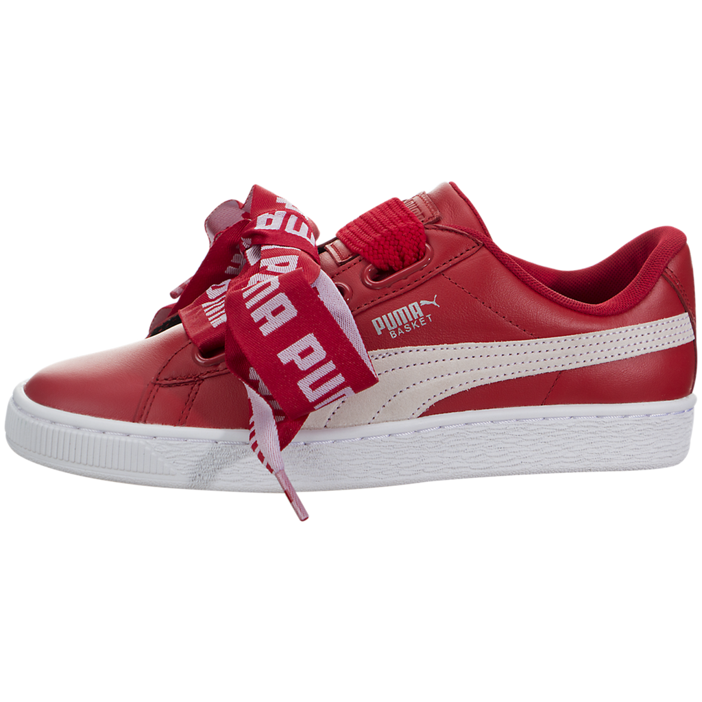 puma basket heart maroon