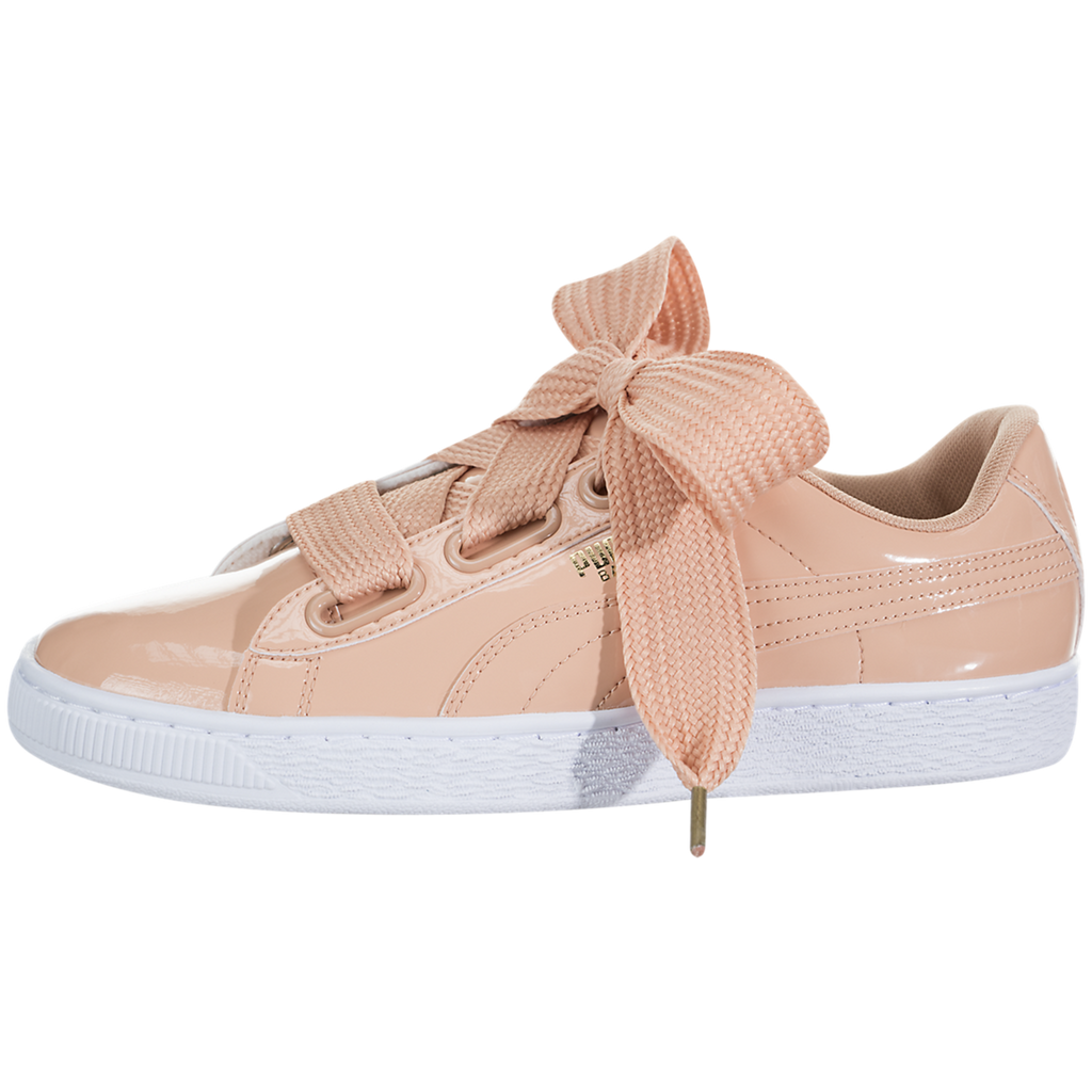 puma basket heart khaki