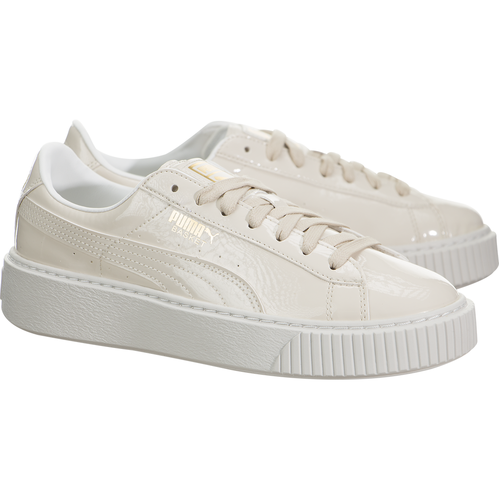 puma basket platform patent white