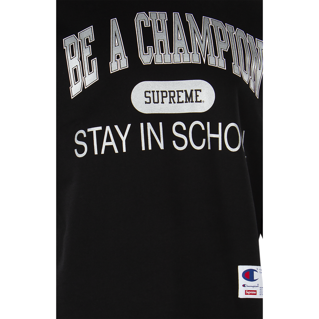 Supreme x Champion Stay In School Crewneck