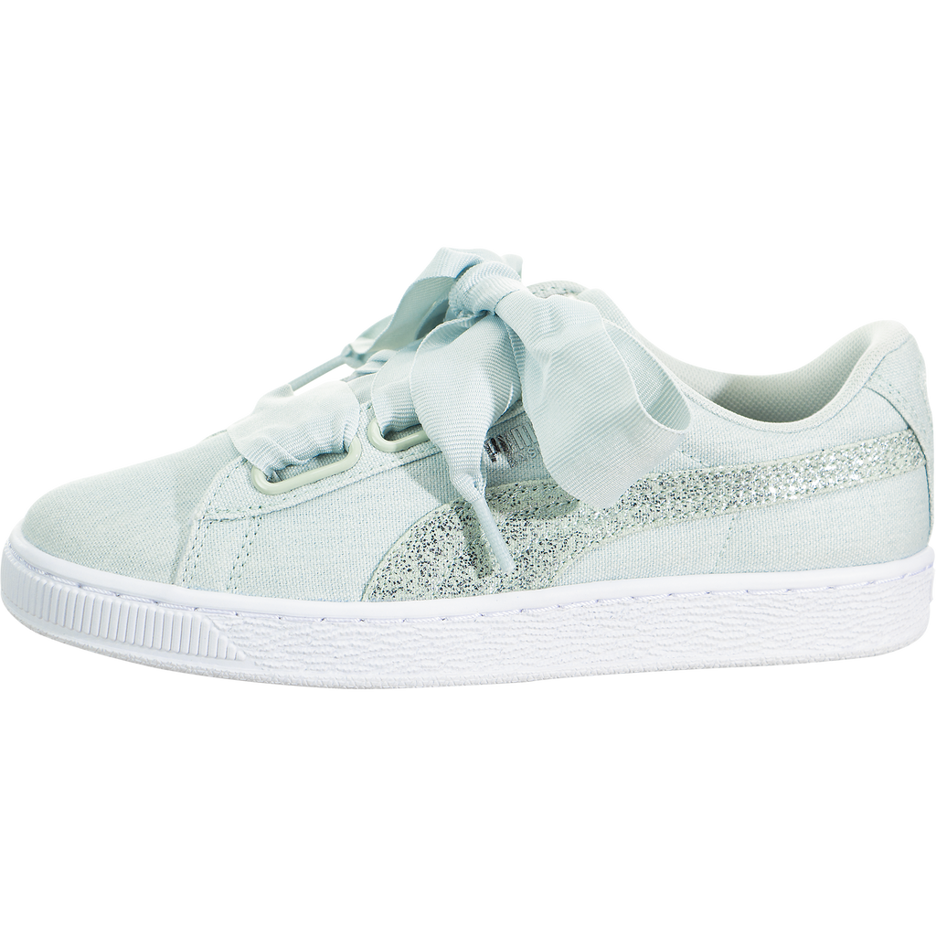 puma basket heart canvas