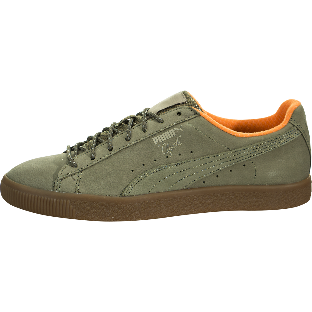 puma clyde winter olive