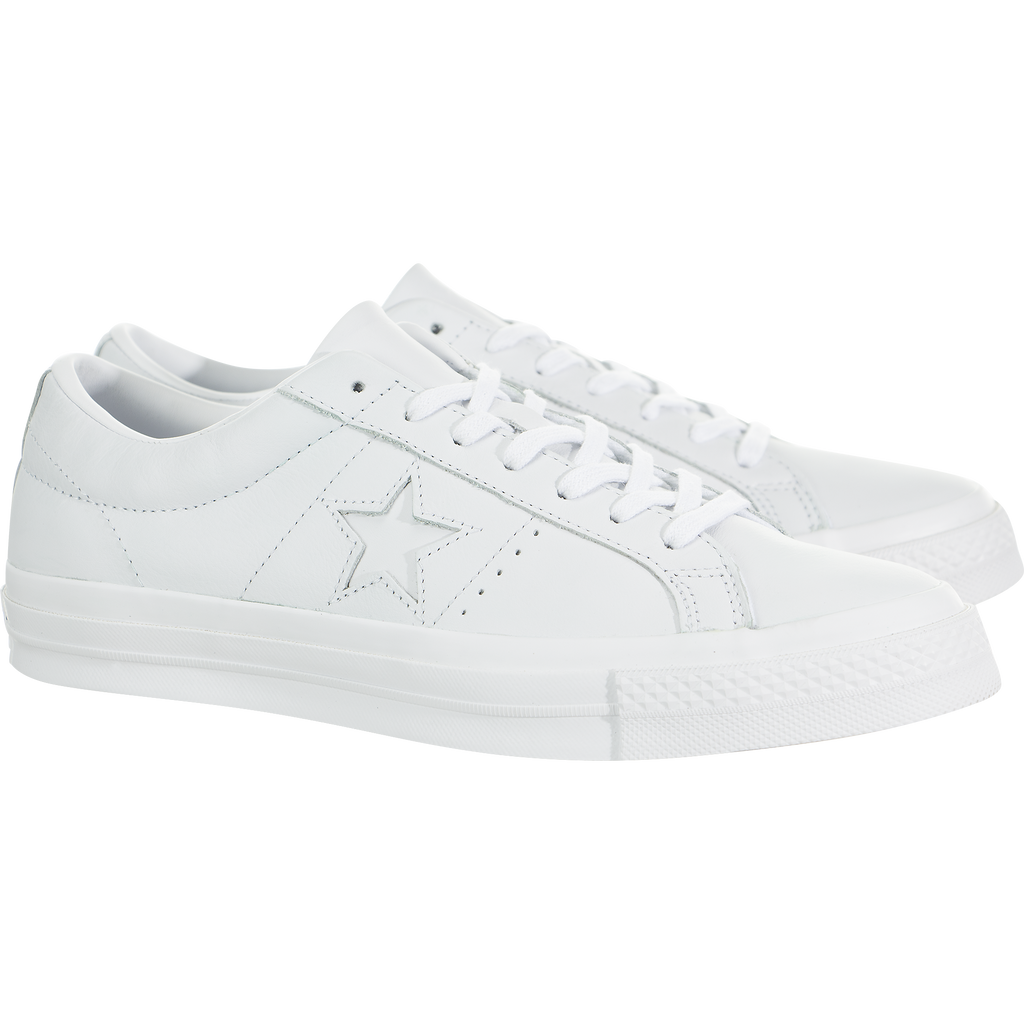 converse one star leather ox white