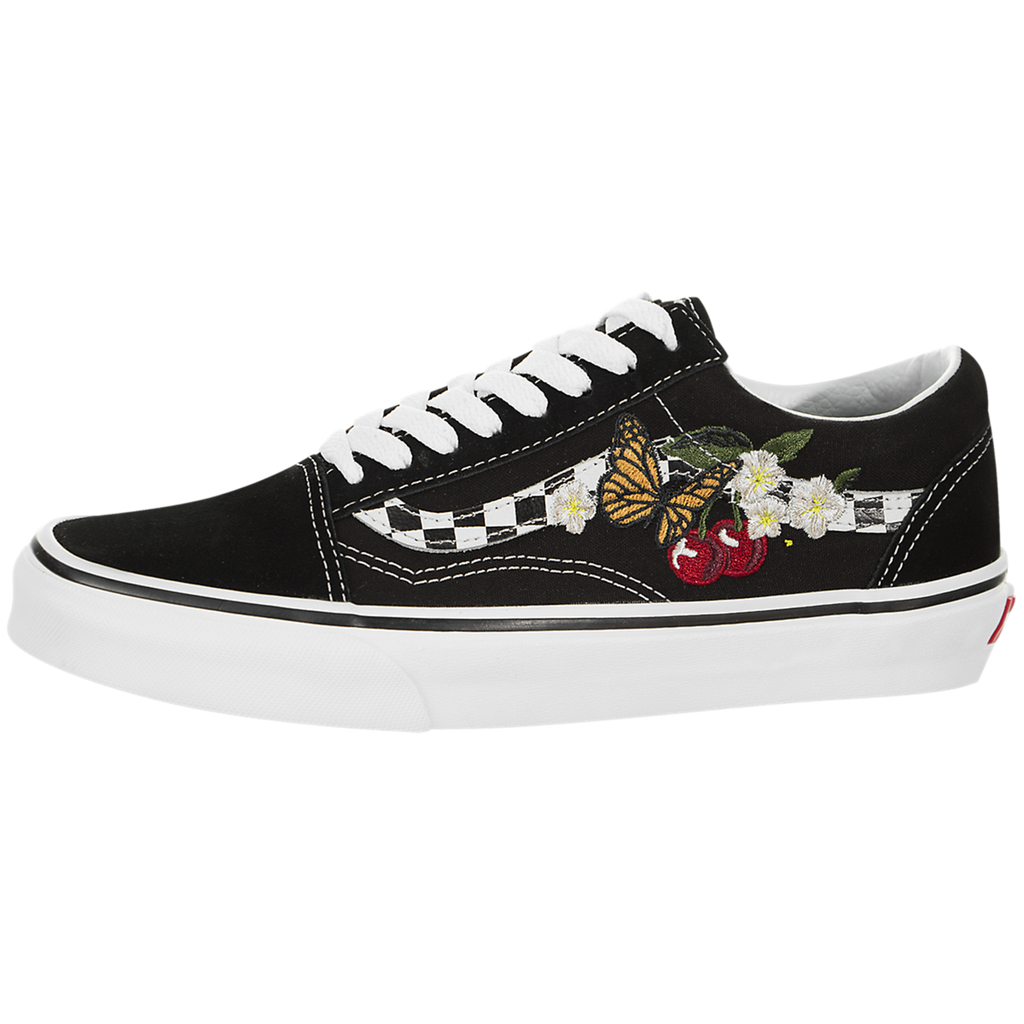 vans old skool checkered floral