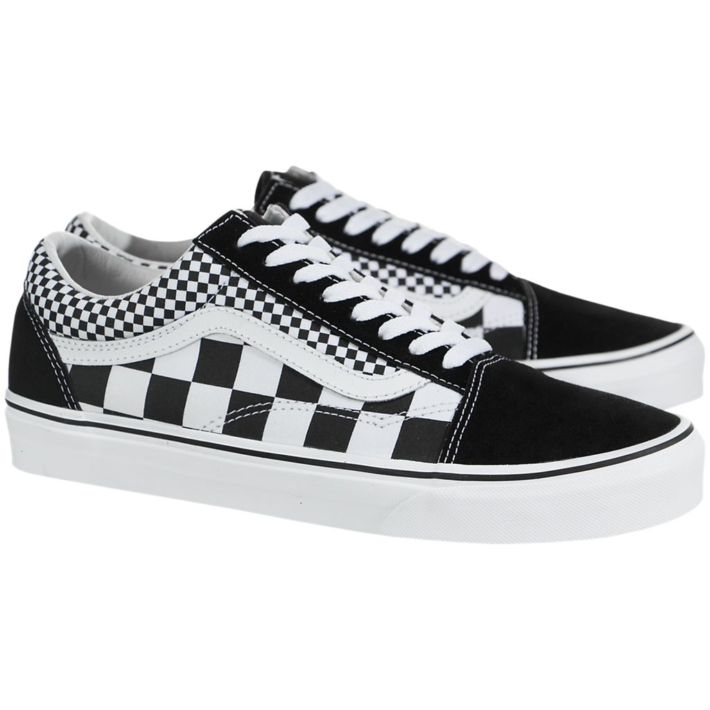 vans old skool mix checker black