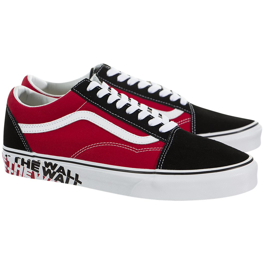 vans red and black off the wall