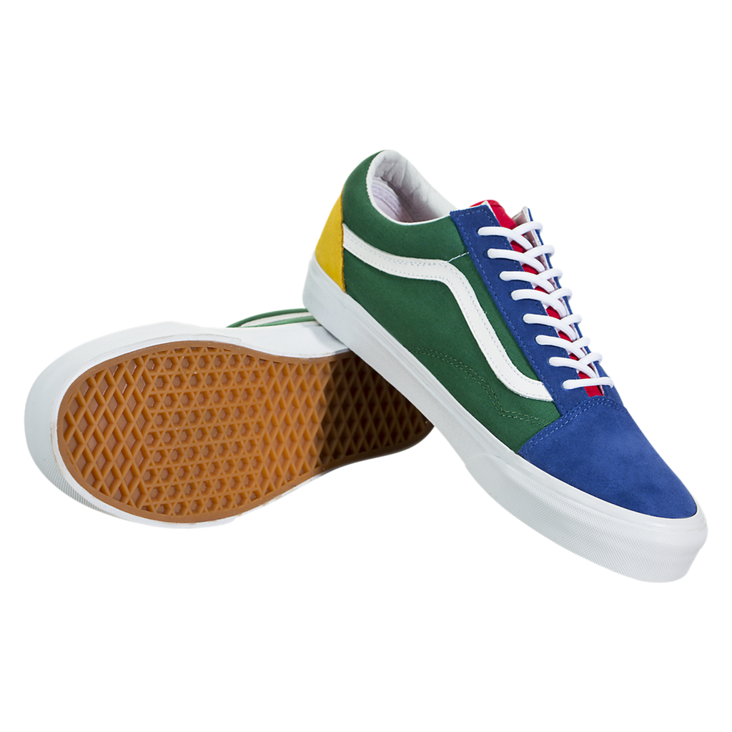 yellow green blue vans