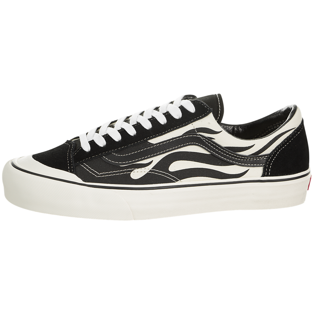 vans style 36 sf flame black & white skate shoes