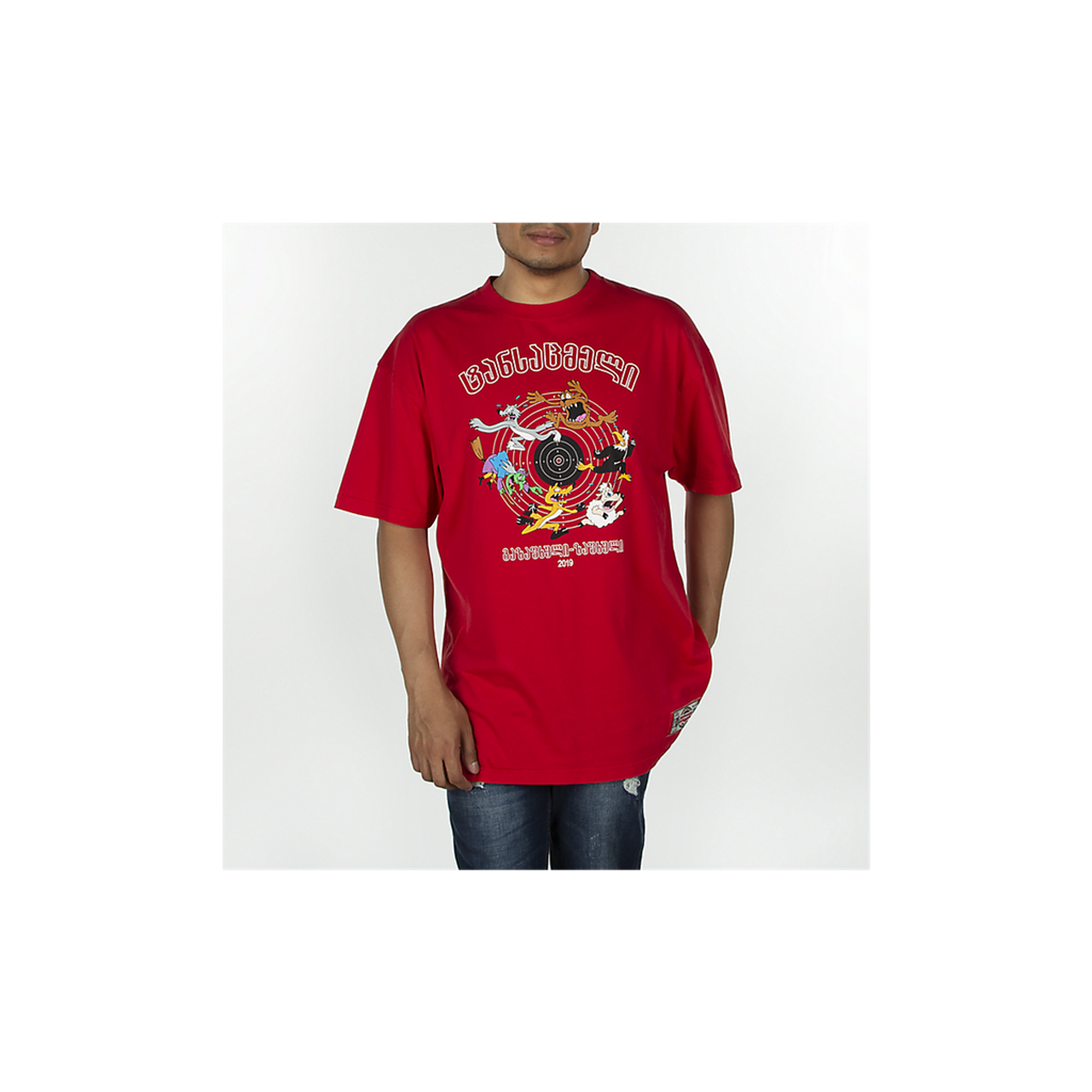 vetements red t shirt