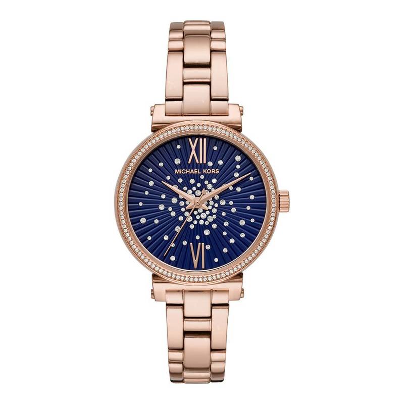 Shop now Women's MK3971 in rose gold/navy blue | ChouBrand – www.choubrand.com
