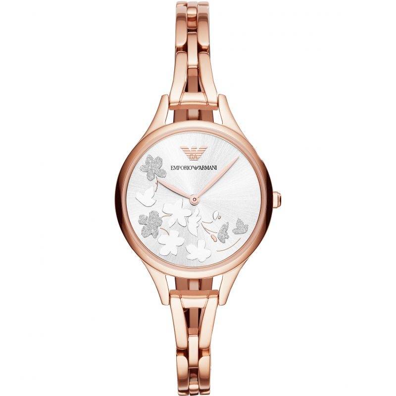 armani womens watches rose gold