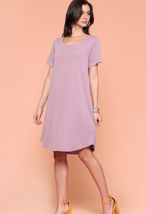 lavender t shirt dress