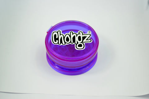 Chongz purple plastic 3 piece plastic grinder