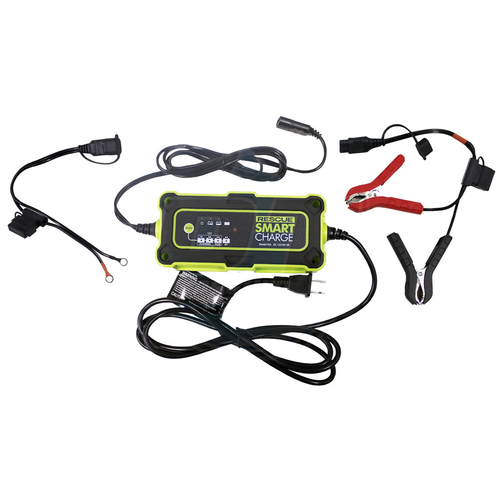 Quick Cable 608002 Rescue IQ4 Smart Charger / Maintainer 6/12V 1/4A  STD AGM GEL Batteries