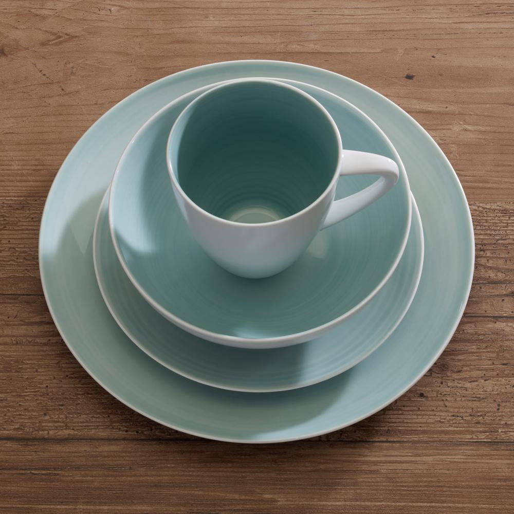 teal plate set