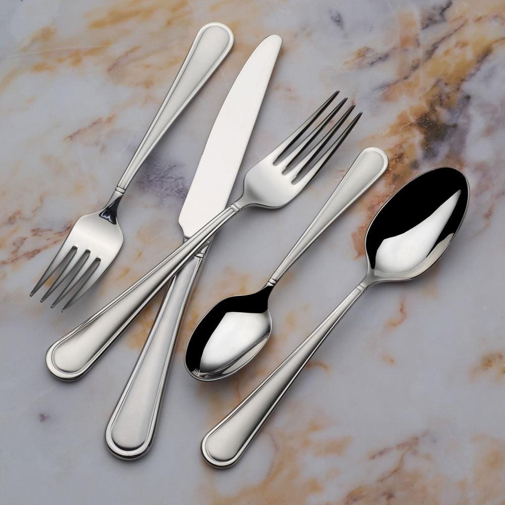 Service for 12 Mikasa Virtuoso Frost 65-Piece Stainless Steel Flatware Set 