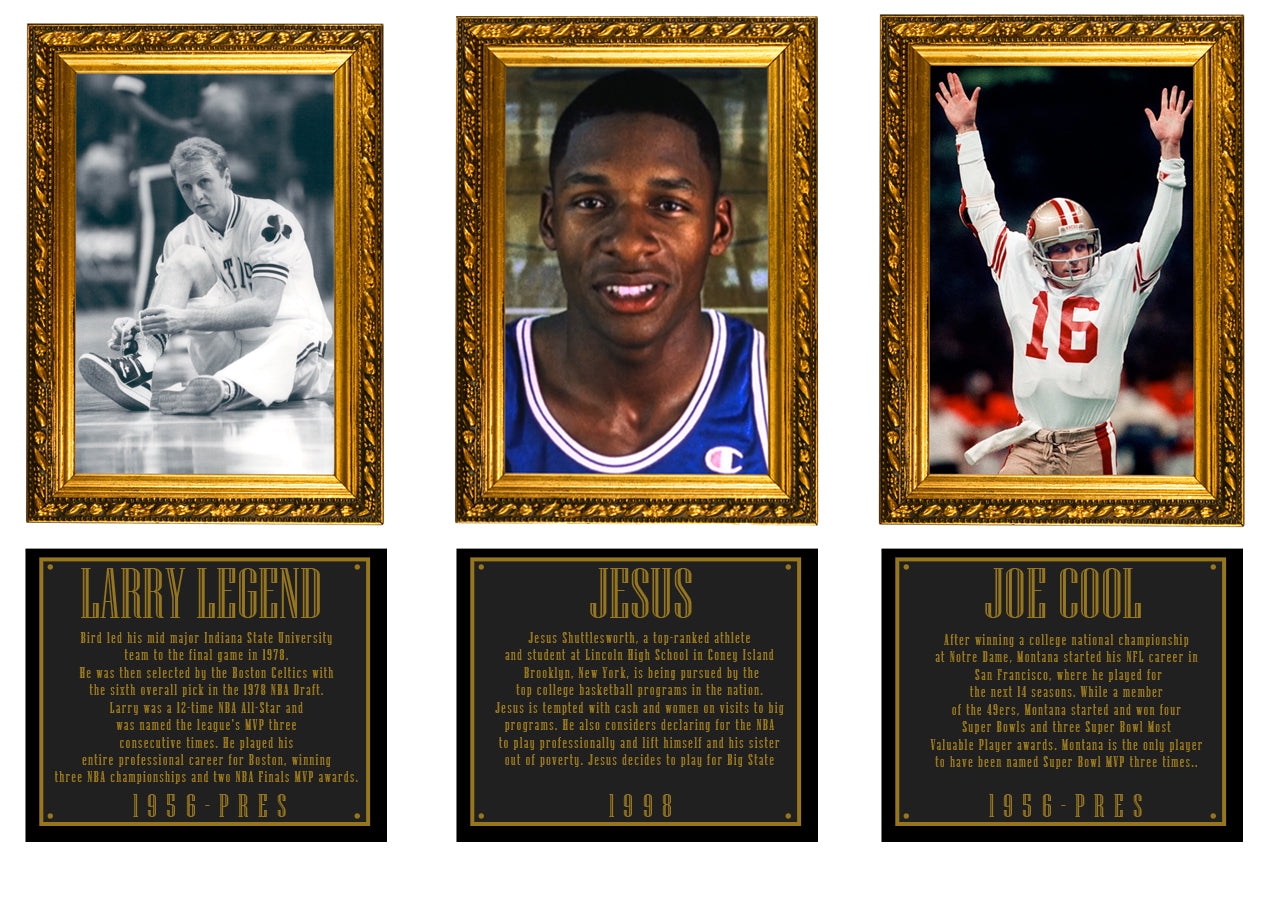 Legends Hall of Fame - Joe Montana, Larry Bird, Jesus Shuttlesworth