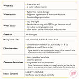 Ascorbic Acid 8% + Alpha Arbutin 2%