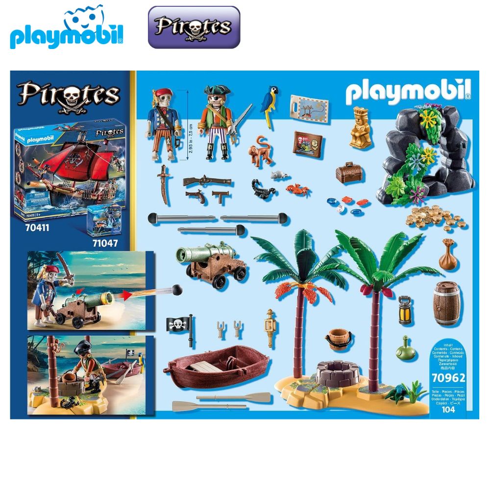 notificación Experto Reducción Playmobil 70962 isla del tesoro pirata esqueleto – MANCHATOYS