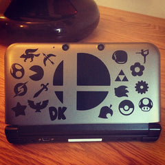 Super Smash Bros 3DS XL Vinyl Sticker Decal