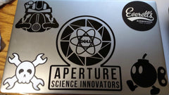 Mario, Fallout, & Portal Vinyl Sticker Decals