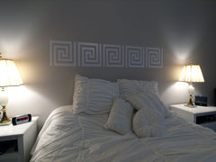 Greek Key Vinyl Decal Headboard