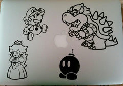 Paper Mario Vinyl Sticker Decal on macbook