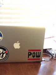 Multi-Color POW Block Vinyl Sticker Decal