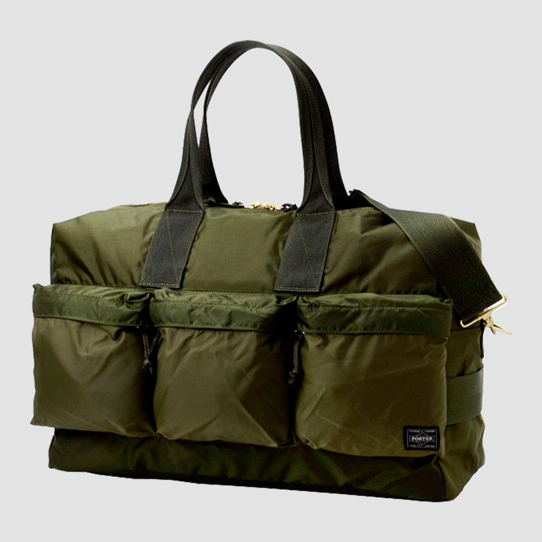 Porter Force 2Way Duffle Bag Olive Drab – Silver Deer