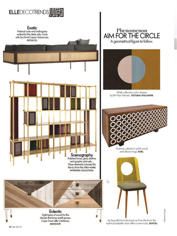 elle decoration magazine june 2018 edition trends article featuring modshop's cape town petite credenza