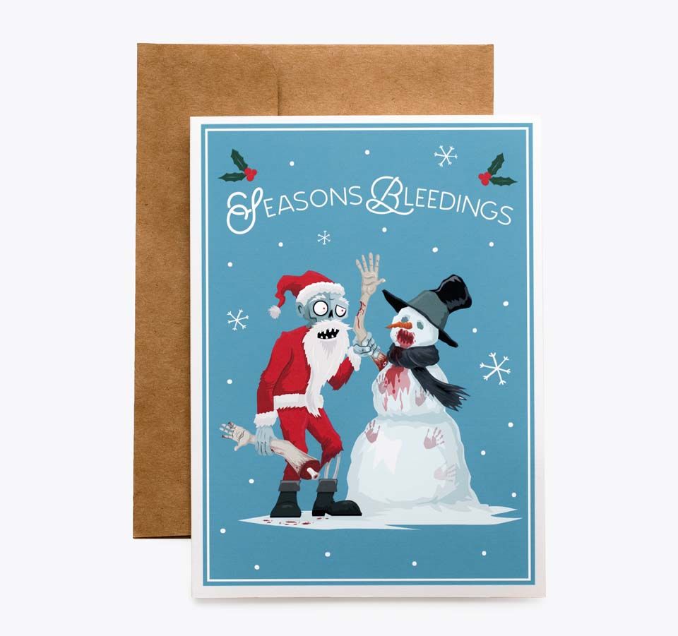 scary christmas cards