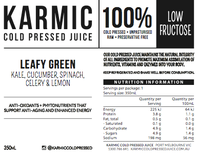 Information On Leafy Green Juice Blend