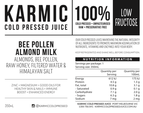 Information On Bee Pollen Almond Milk