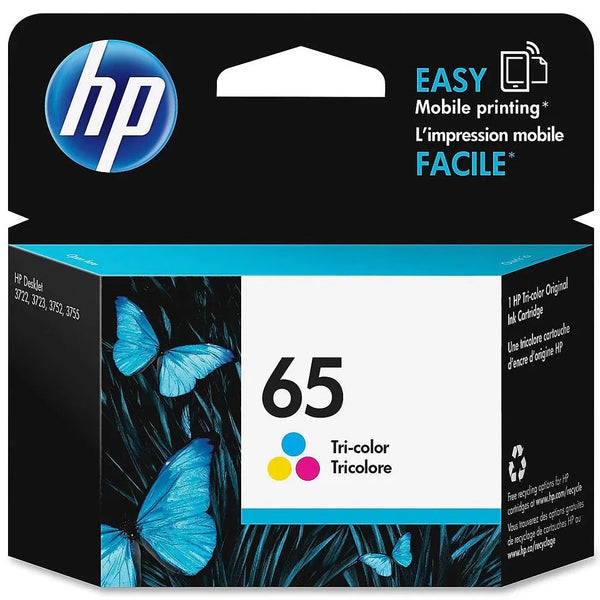 HP 65 Original Ink Cartridge N9K01AN N9K02AN Computer Accessories Tri-Color - DailySale