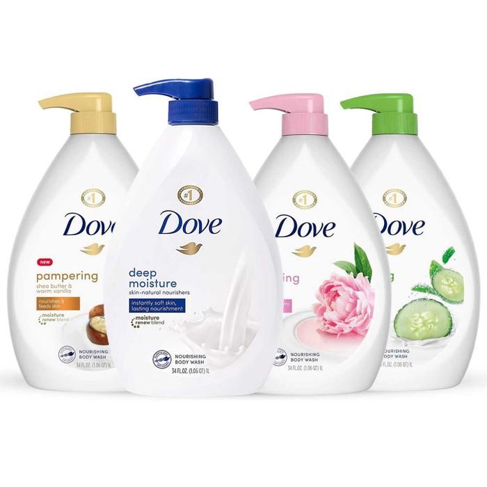 4-Pack Dove Body Wash with Pump