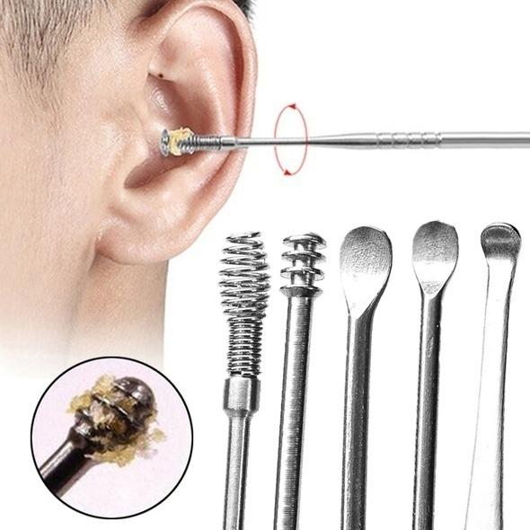 5-Piece: Stainless Steel Earpick Set Beauty & Personal Care - DailySale