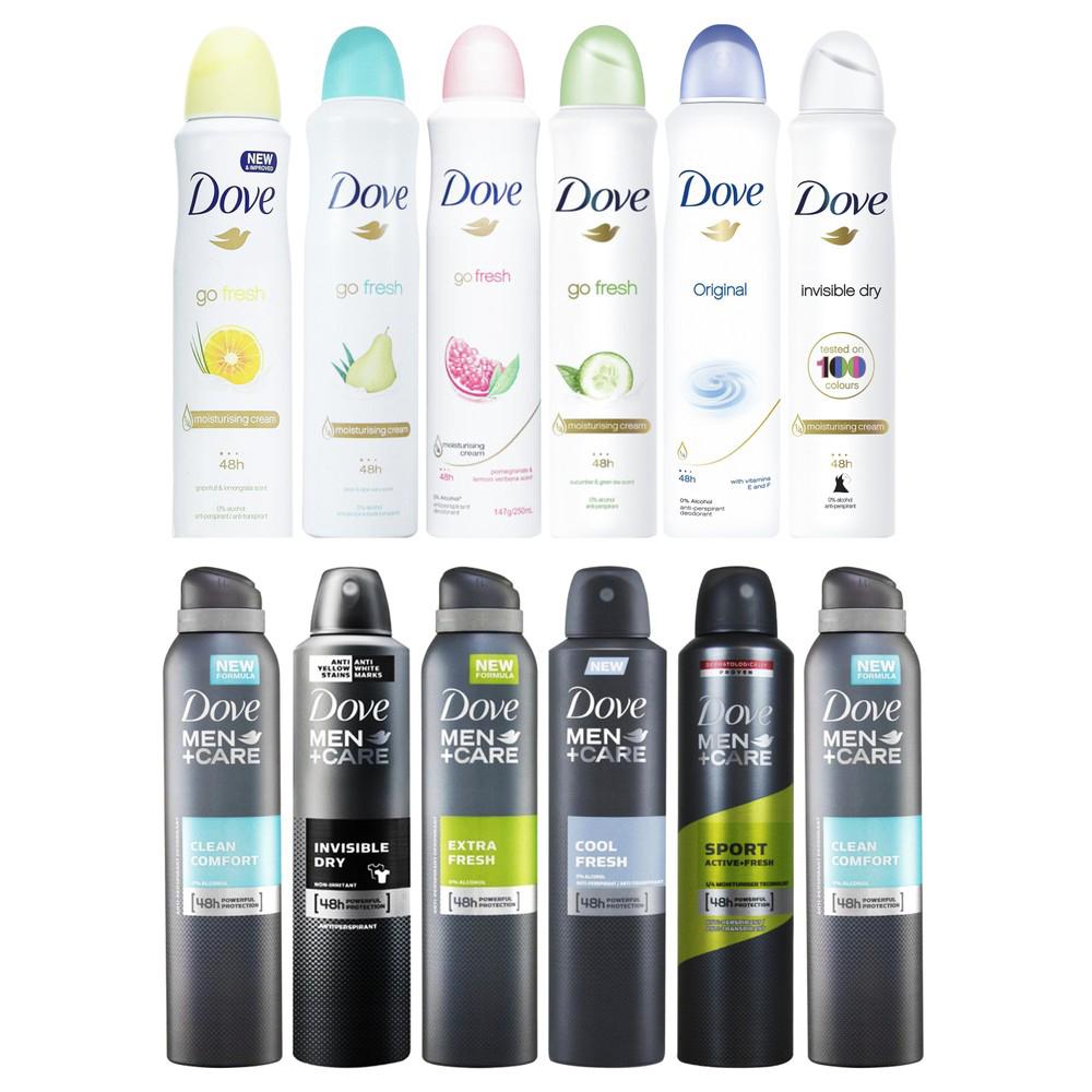 6-Pack: Dove Body Spray Bundle - 250ML Each