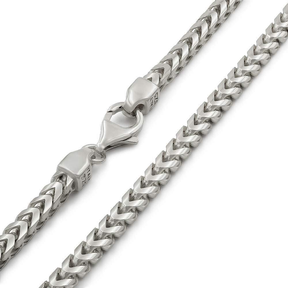 30"MEN's Stainless Steel 4.5mm Gold Franco Cuban Curb Box Link Chain Necklace 