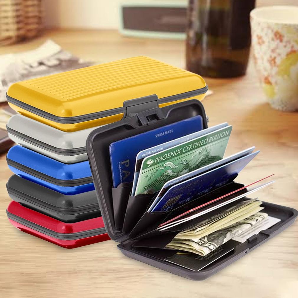 Aluminium RFID Blocking Aluma Credit Cards Holder Wallet Hard Case DQUS