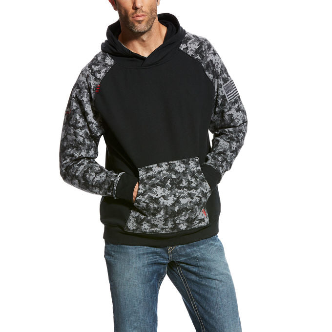 **FR Ariat Patriot Fleece Hoodie Black/Grey Camo - Sage/Digi Camo 10023989, 10027911