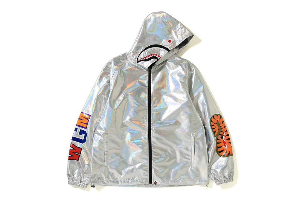 silver bape jacket