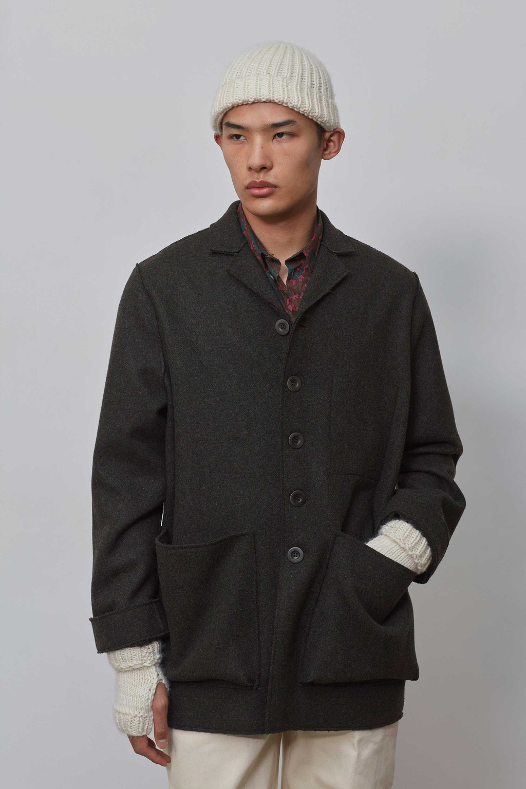 The Photographer 100% Wool Easy Fit Jacket With Front Pockets