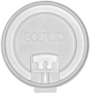 25% Recycled Content Dual-Temp Locking Tab Lid with Straw Slot Fits 20oz Insulated (QTY:600)