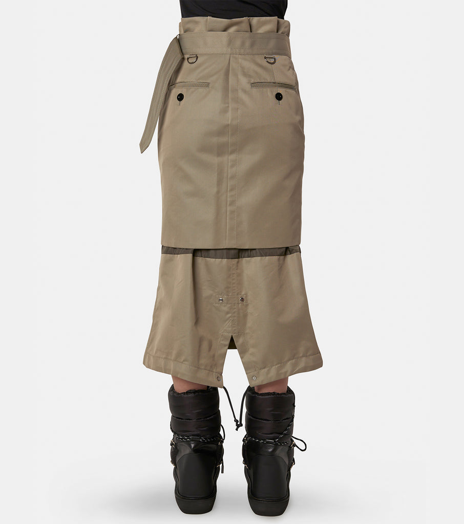 Sacai サカイ 22AW Cotton Gabardine Mix Skirt コットン ギャバジン