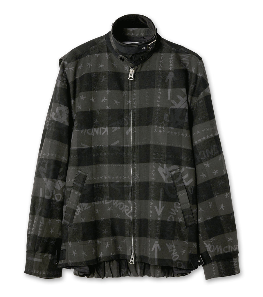 size１ 新品 sacai Eric Haze Buffalo Checkブルゾン - ブルゾン