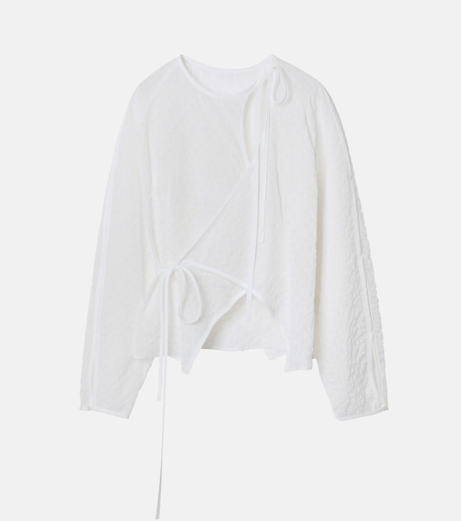 専門ショップ LE CIEL BLEU/Drape Sleeve Shirt レディース